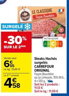 Carrefour - Steaks Hachés Surgelés Original