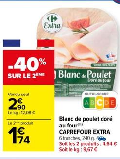 Carrefour - Blanc De Poulet Doré Au Four Extra