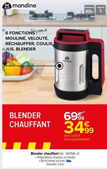 Mandine - Blender Chauffant Réf. : Mspm1l-21
