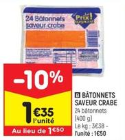 Bâtonnets Saveur Crabe