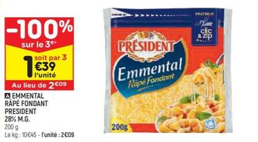 Président - Emmental Râpé Fondant 26% M.G. 