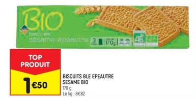 Biscuits Ble Epeautre Sesame Bio