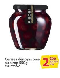 Cerises dénoyautées au sirop 550g