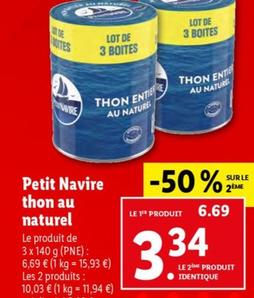 Petit Navire - Thon Au Naturel