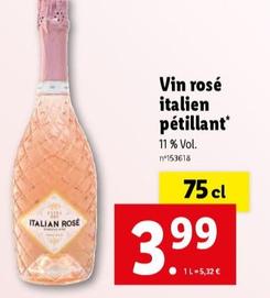 italien petillant - vin rose 