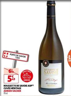 Adrien Vacher - Roussette De Savoie Aop Cuvée Héritage: Un vin d'exception à découvrir avec sa promotion et ses caractéristiques uniques.
