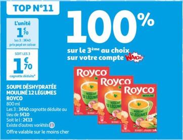 Royco - Soupe Déshydratée Mouliné 12 Légumes