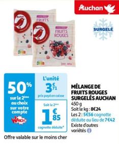 Auchan - Mélange De Fruits Rouges Surgelés