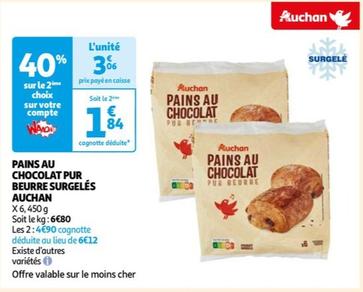 Auchan - Pains Au Chocolat Pur Beurre Surgelés