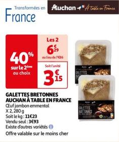 Auchan À Table En France - Galettes Bretonnes