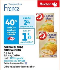 Auchan - Cordon Bleu De Dinde 