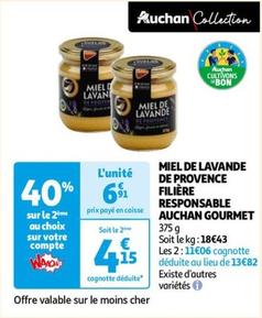 Auchan - Miel de Lavande de Provence Filière Responsable Gourmet: Le Miel d'Exception à Prix Exceptionnel!