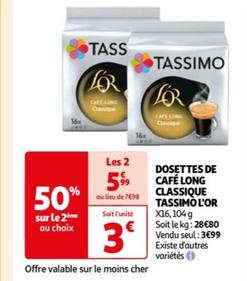 L'or - Dosettes De Café Long Classique Tassimo