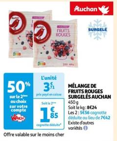 Auchan - Mélange De Fruits Rouges Surgelés