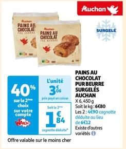 Auchan - Pains Au Chocolat Pur Beurre Surgelés