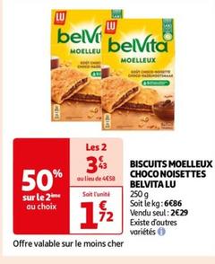 Lu - Biscuits Moelleux Choco Noisettes Belvita