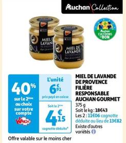 Auchan - Miel De Lavande De Provence Filière Responsable Gourmet