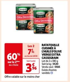 Découvrez la Ratatouille Cuisinée Cassegrain à l'Huile d'Olive Vierge Extra - La Promo des Amoureux de la Cuisine Méditerranéenne!