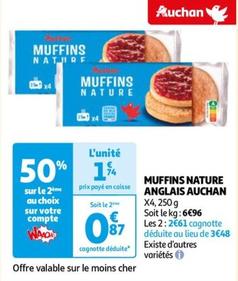 auchan - muffins nature anglais