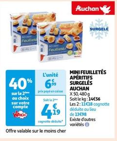 Auchan - Mini Feuilletés Apéritifs Surgelés