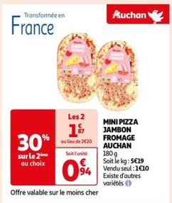 Auchan - Mini Pizza Jambon Fromage