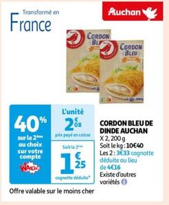 Auchan - Cordon Bleu De Dinde