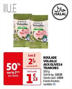 roulade volaille aux olives 6 tranches