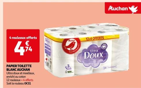 Auchan - Papier Toilette Blanc