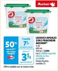 Auchan - Lessive Capsules 2 En 1 Fraicheur