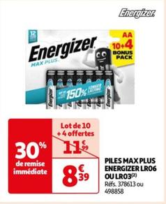 energizer - piles max plus energizer lr06 ou lr03