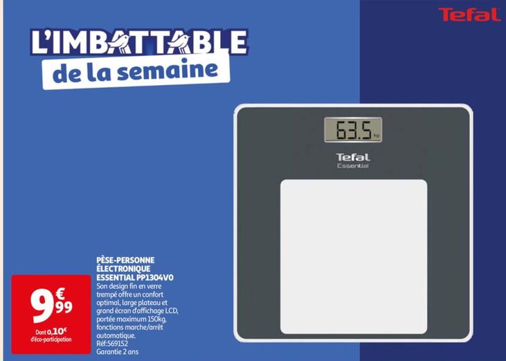 Tefal - Pèse-Personne Électronique Essential PP1304V0: Promo et Caractéristiques