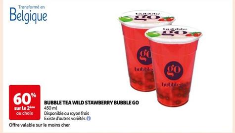 go - bubble tea wild stawberry bubble