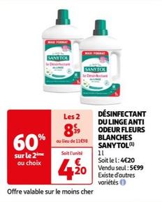 Sanytol - Désinfectant Du Linge Anti Odeur Fleurs : le produit idéal pour une lessive parfumée et hygiénique à prix promo !