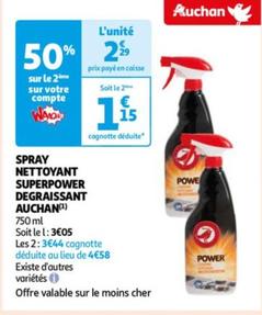 Auchan - Spray Nettoyant Superpower Degraissant