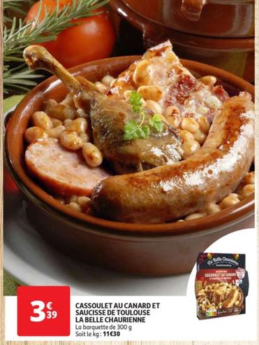 savourez le délicieux cassoulet au canard et saucisse de toulouse de la belle chaurienne - profitez de notre promotion exceptionnelle !