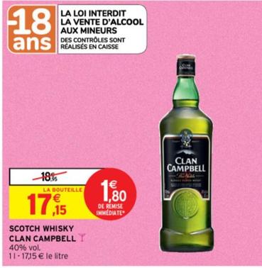 Whisky offre à 17,15€ sur Intermarché