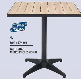 Table Shad Metro Professional offre sur Metro
