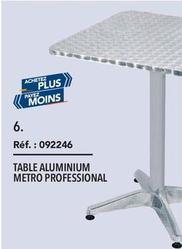 Metro - Table Aluminium Professional offre sur Metro