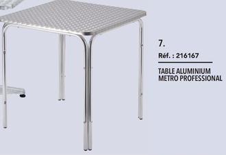 Metro - Table Aluminium Professional offre sur Metro