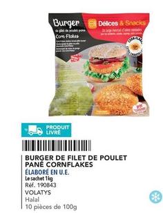 Volatys - Burger De Filet De Poulet Pane Cornflakes  offre sur Metro