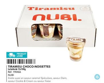 Tiramisu Choco-noisettes offre sur Metro