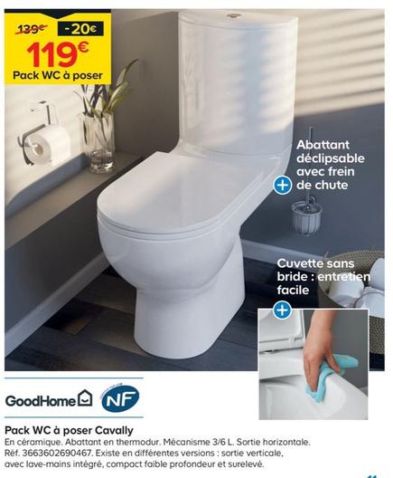 GoodHome - Pack WC à Poser Cavally