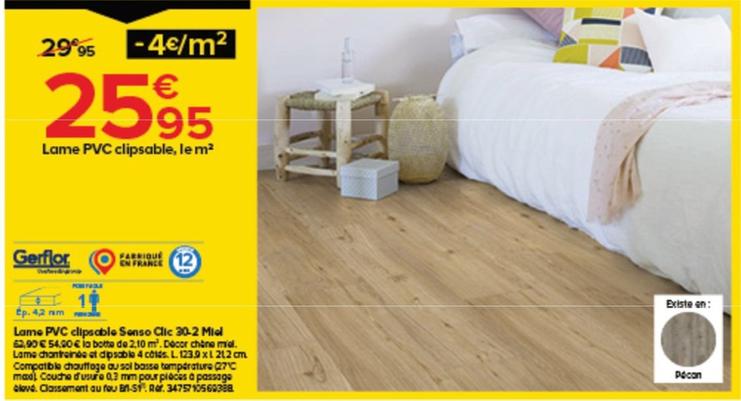 Gerflor - Lame Pvc Clipsable, Le M²