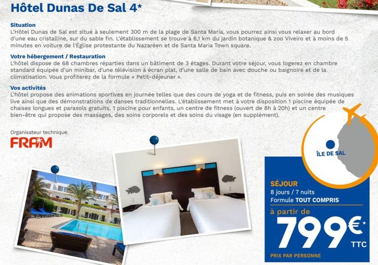 Hôtel Dunas De Sal 4 offre à 799€ sur Lidl