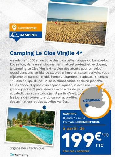Camping Le Clos Virgile 4 offre à 199€ sur Lidl
