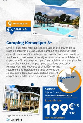 Camping Kerscolper 3 offre à 199€ sur Lidl