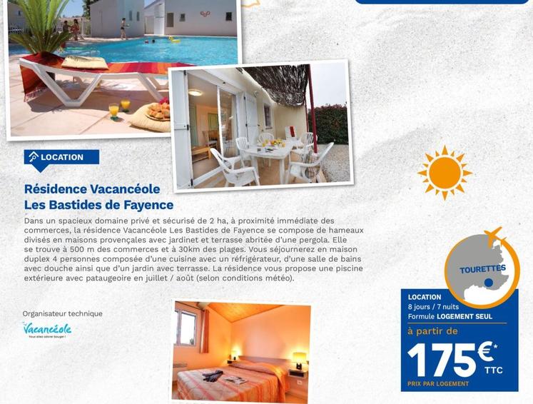 Les Bastides De Fayence - Residence Vacanceole offre à 175€ sur Lidl