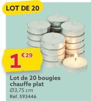 Lot De 20 Bougies Chauffe Plat offre à 1,29€ sur Gifi