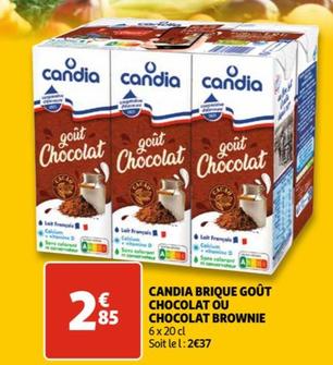 candia - brique goût chocolat ou chocolat brownie