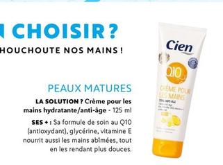 Cien - Crème Pour Les Mains Hydratante/Anti-âge offre sur Lidl